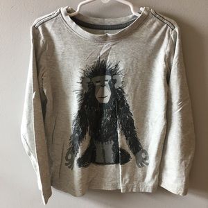 Tea collection long sleeve zen monkey shirt